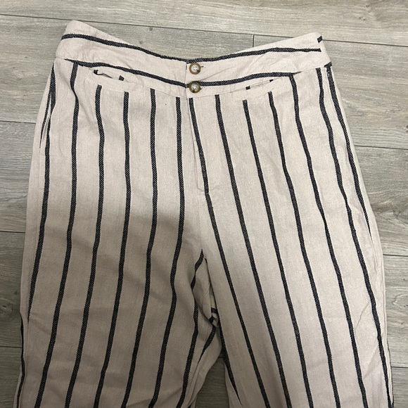 NWT Tahari Black and White Striped Wide Leg Pants - Picture 5 of 14